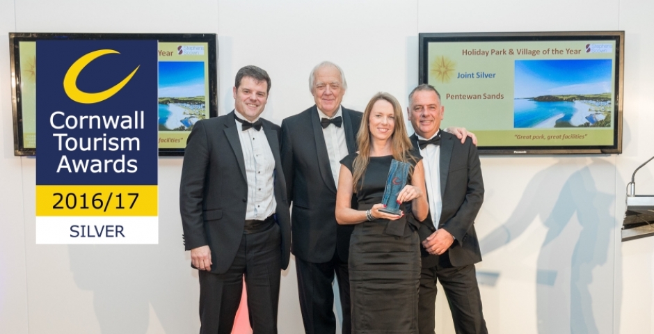 Collecting Silver Award for best Holiday Park in Cornwall