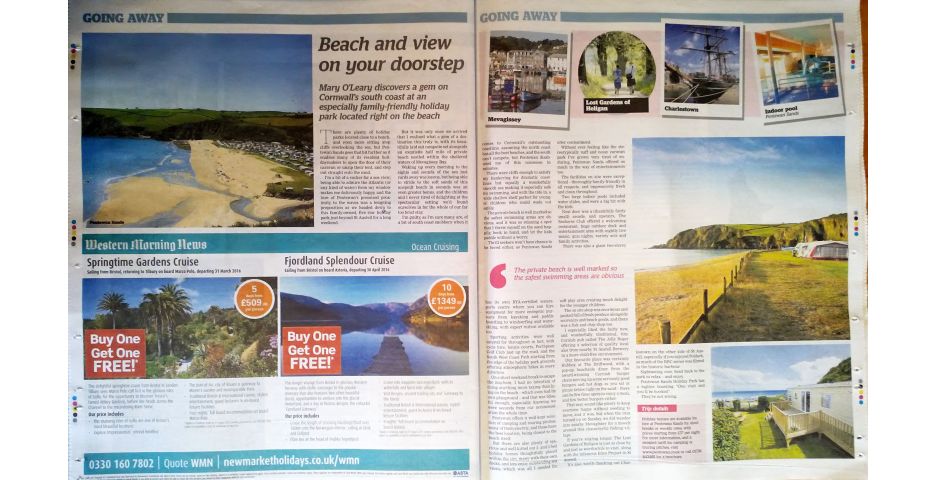 Life's a beach: Pentewan Sands in the Western Morning News